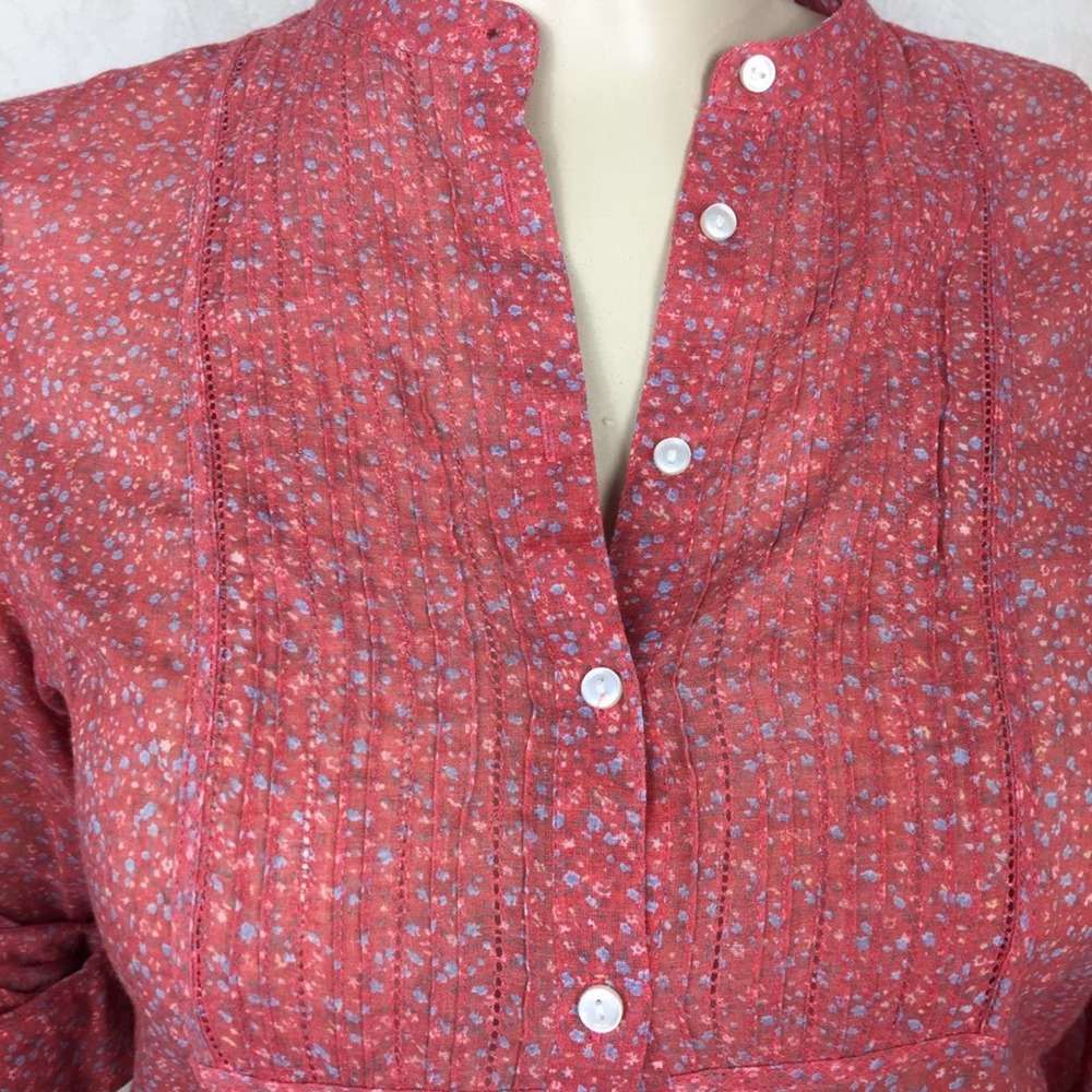 GAP Western Bibbed Floral Button Down Top